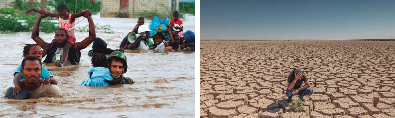 El cambio climático afecta a la salud, a la producción de alimentos, a la disponibilidad de agua, a las condiciones de vida y a la seguridad de las personas en todo el mundo